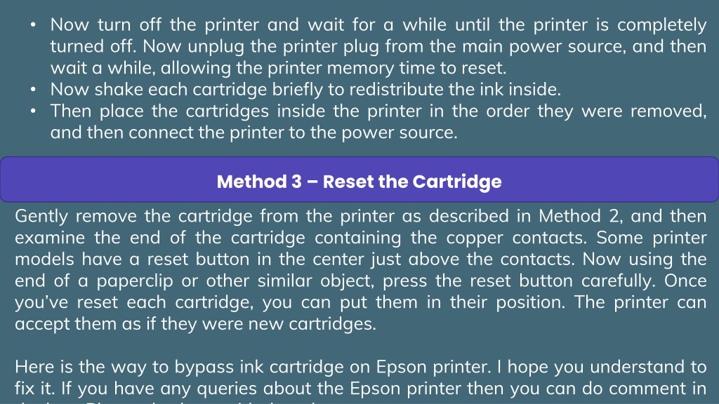 Ppt How To Bypass Ink Cartridge On Epson Printer Powerpoint Presentation Id11014161 3879