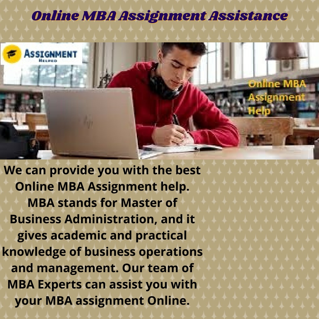 online mba assignment help