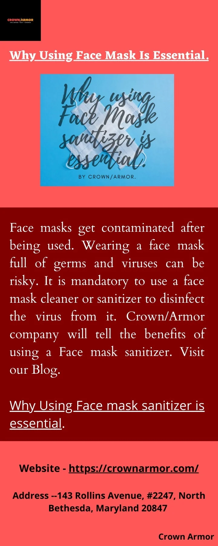 PPT Infographic Why Using Face Mask Sanitizer Is Important
