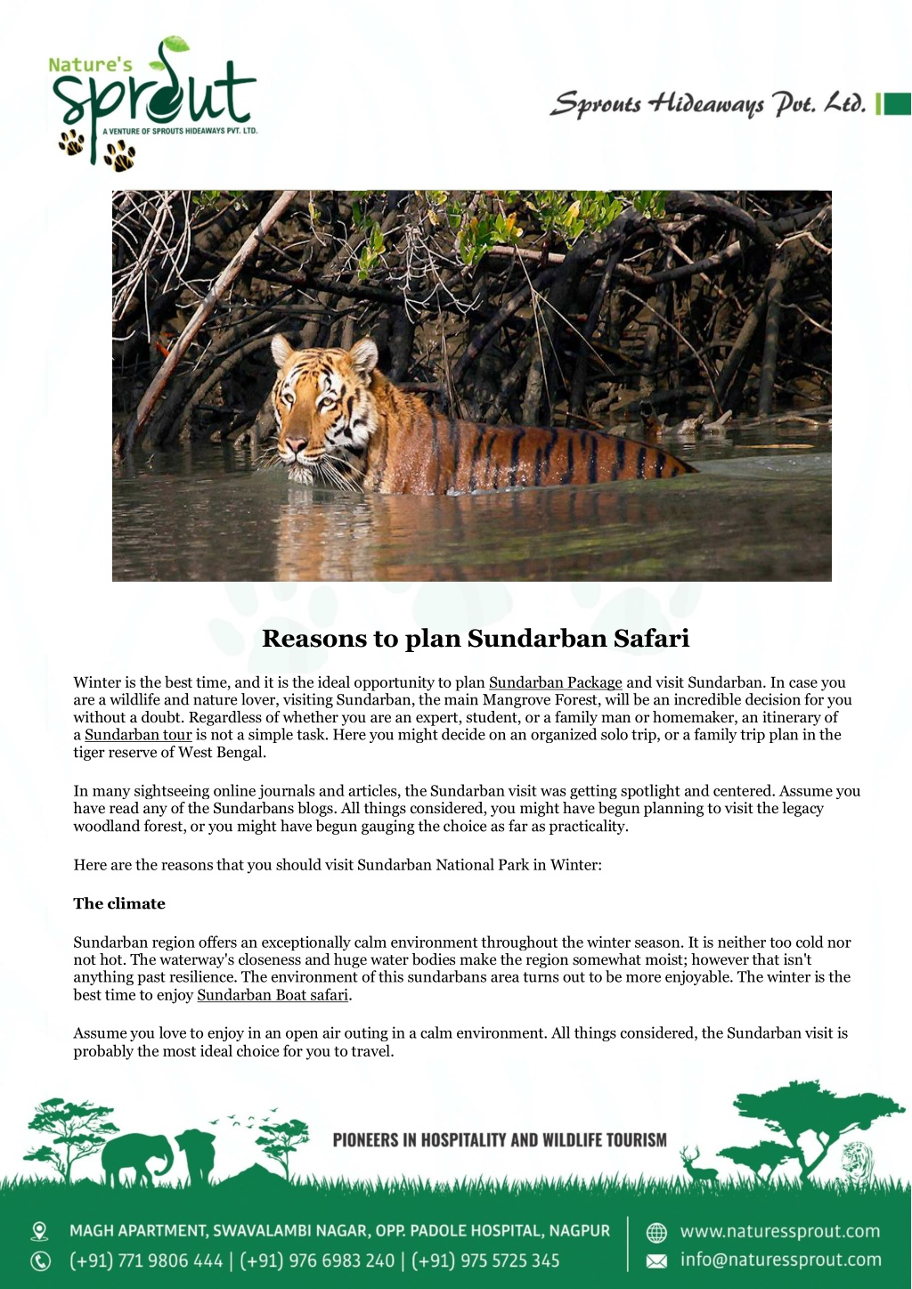 PPT - Reasons to plan Sundarban Safari - Nature's Sprout PowerPoint ...