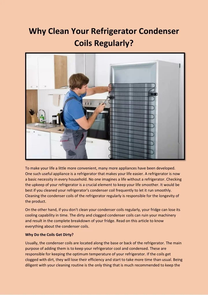 PPT Why Clean Your Refrigerator Condenser Coils Regularly PowerPoint