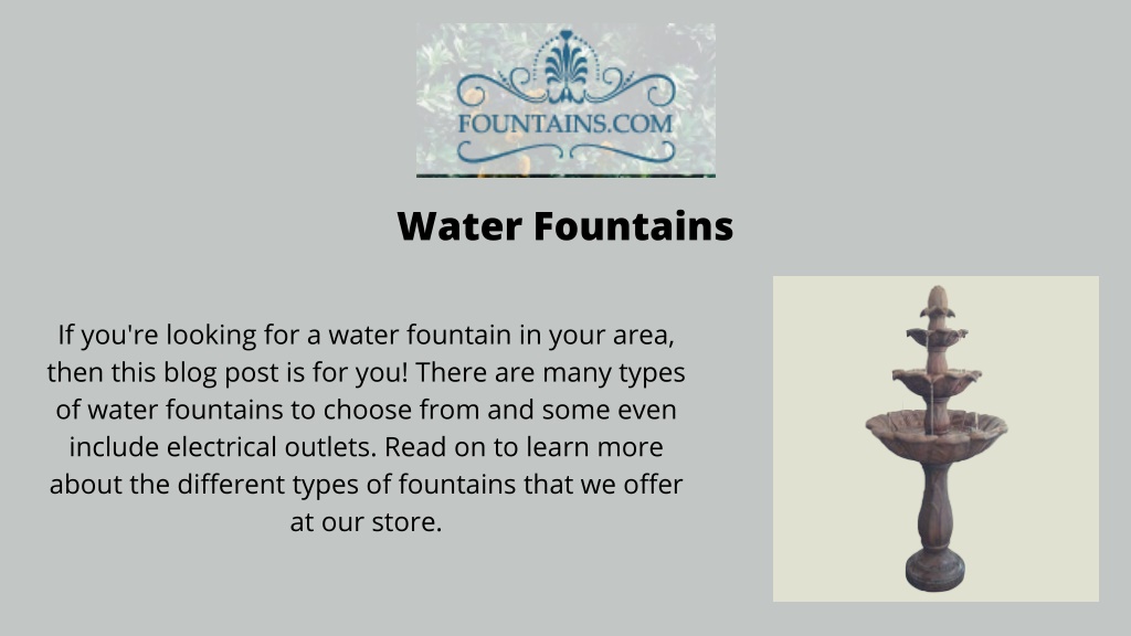 PPT - Water Fountains PowerPoint Presentation, free download - ID:11015164