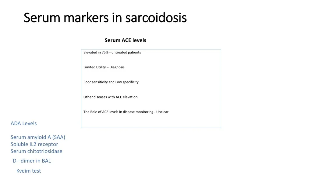 Sarcoidosis Ace Level PPT - Sarcoidosis Disease Symptoms & Treatment - Dr. Nishtha Singh ...