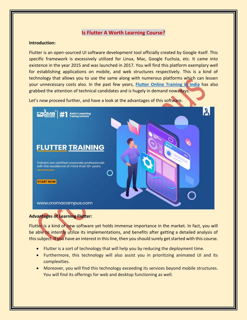 PPT Is Flutter A Worth Learning Course PowerPoint Presentation, free