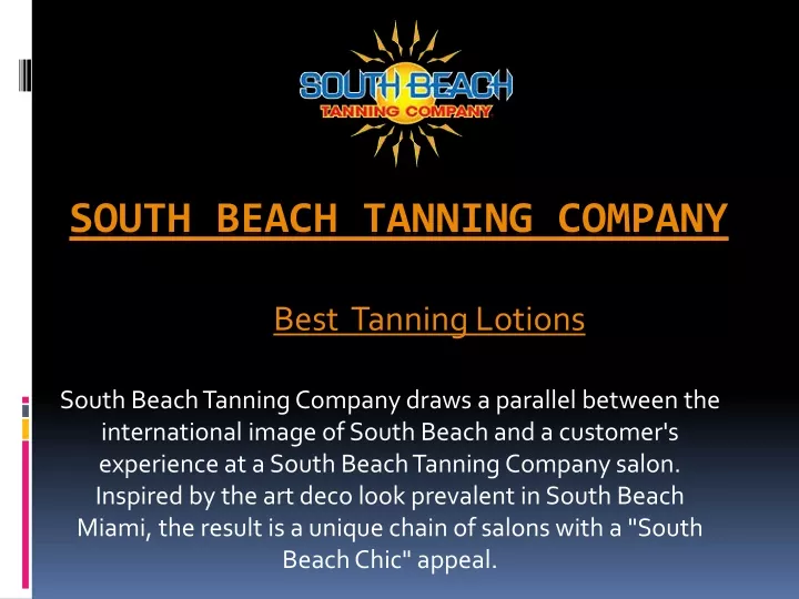 south beach tanning company n.