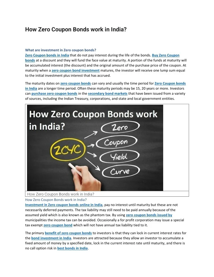 PPT How Zero Coupon Bonds work in India PowerPoint Presentation, free