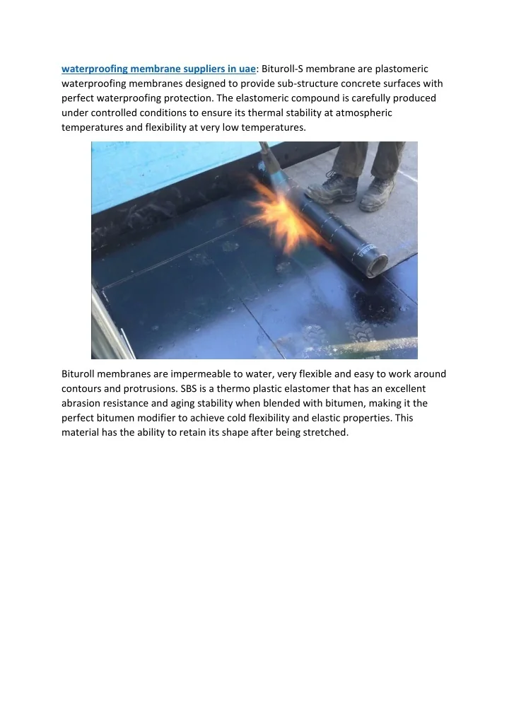 PPT waterproofing membrane suppliers in uae PowerPoint Presentation