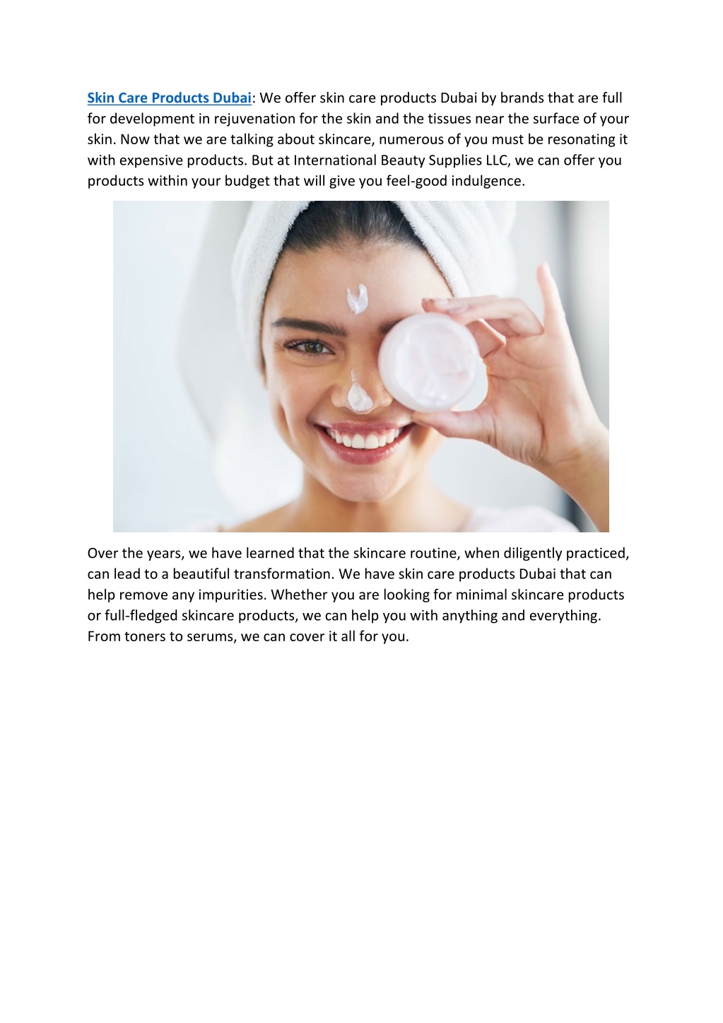 PPT - Skin Care Products Dubai PowerPoint Presentation, free download 