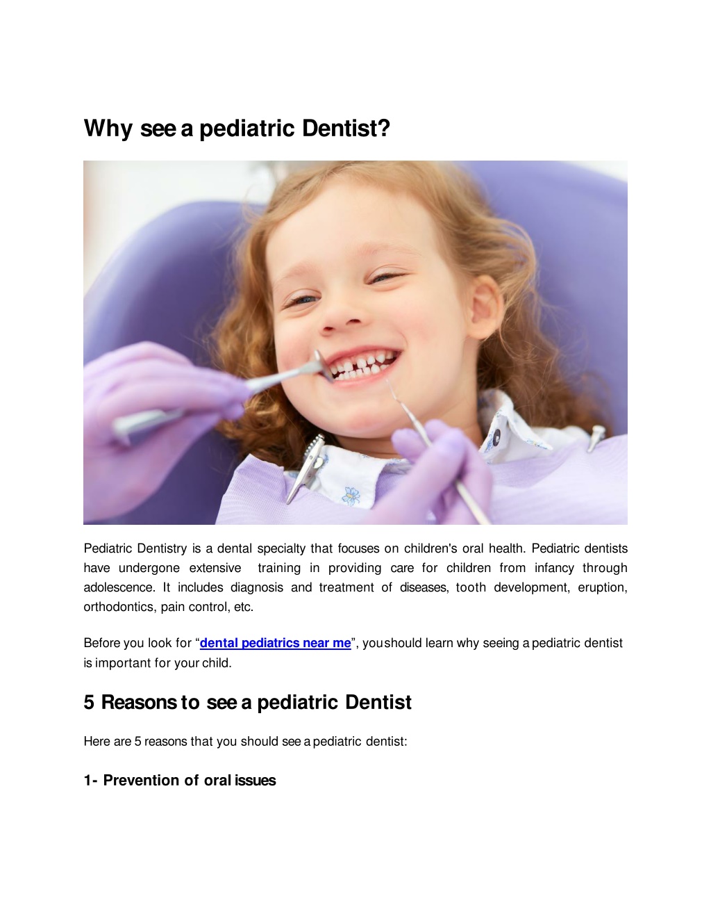 PPT - Why see a pediatric Dentist PowerPoint Presentation, free ...