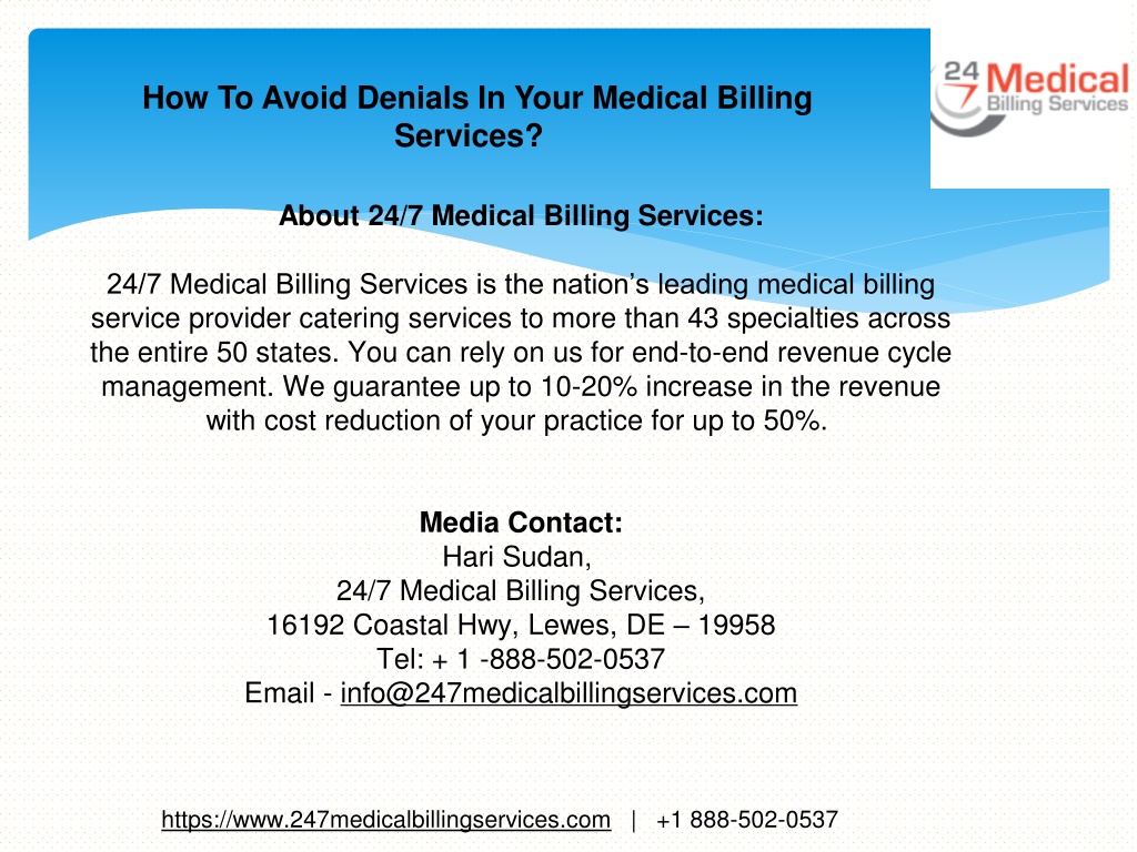 PPT - How To Avoid Denials In Your Medical Billing Services PowerPoint ...