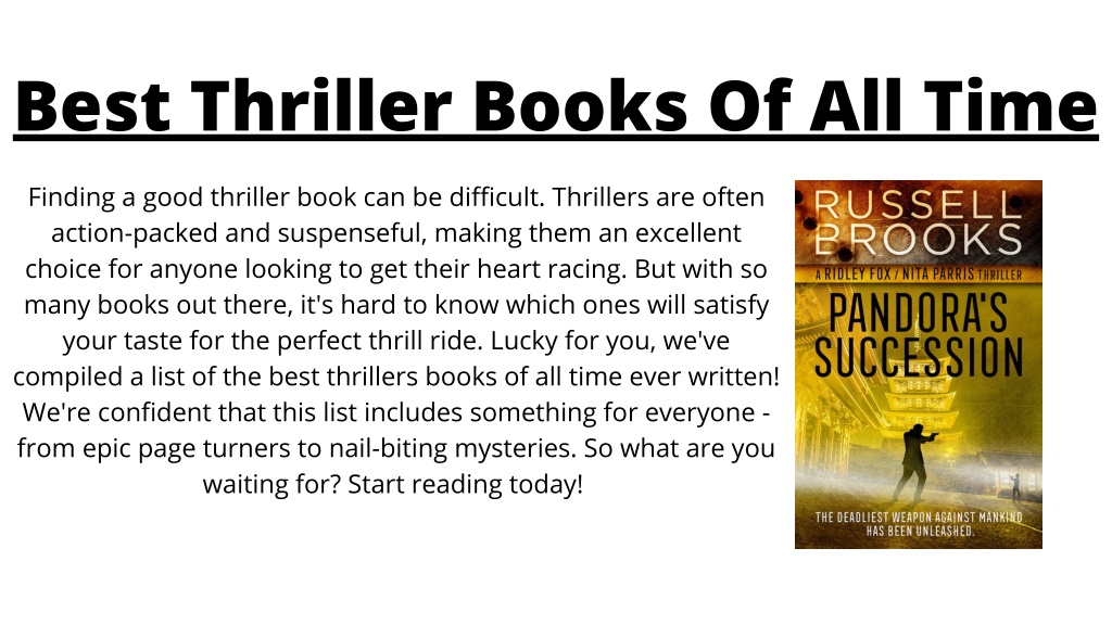 Ppt Best Thriller Books Of All Time Powerpoint Presentation Free Download Id11018721 