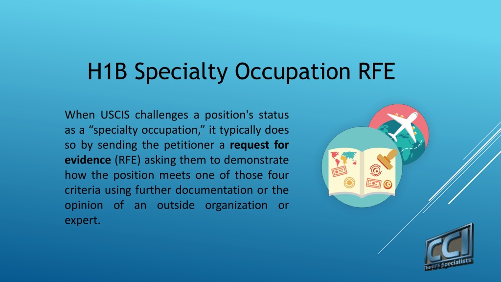 PPT H1B Specialty Occupation RFE PowerPoint Presentation, free