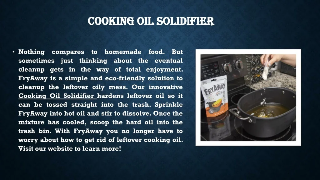 Examples Oil Solidifier PPT - Cooking Oil Hardener PowerPoint Presentation, free download - ID ...
