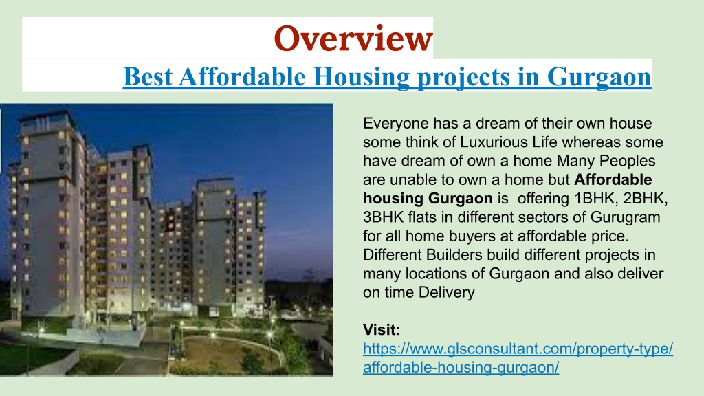 PPT Best Affordable Housing projects in Gurgaon PowerPoint