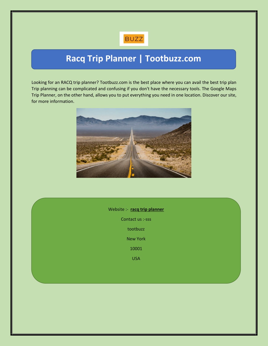 racq travel trip planner