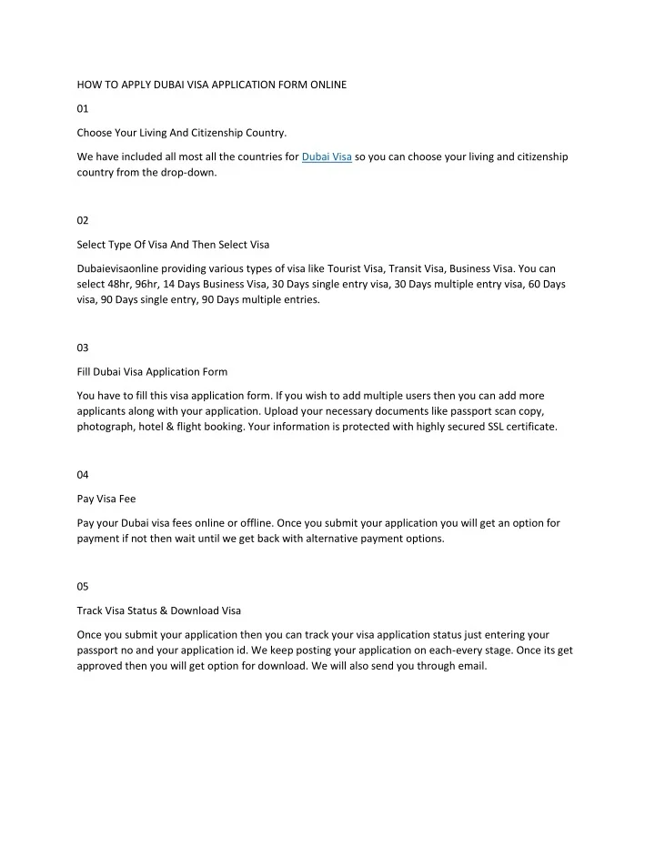 PPT How to apply for Dubai visa PowerPoint Presentation, free