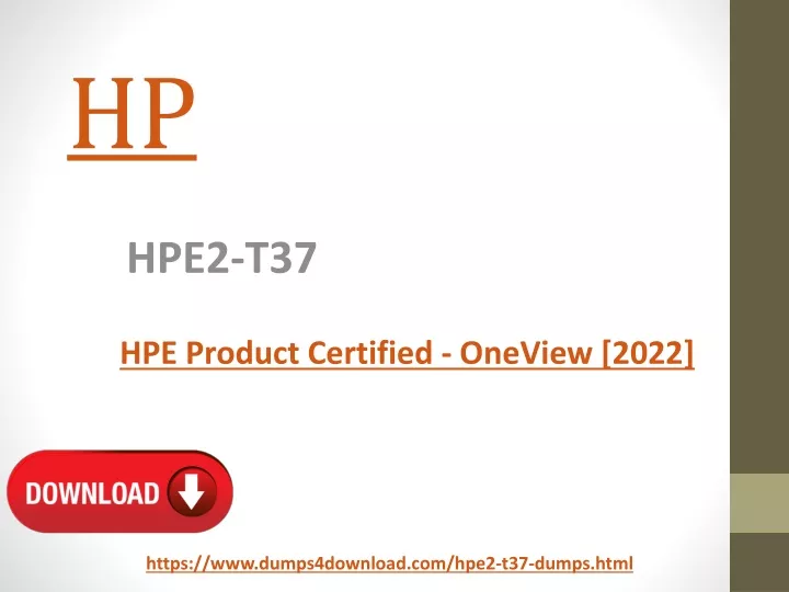 HPE2-T37 Dumps