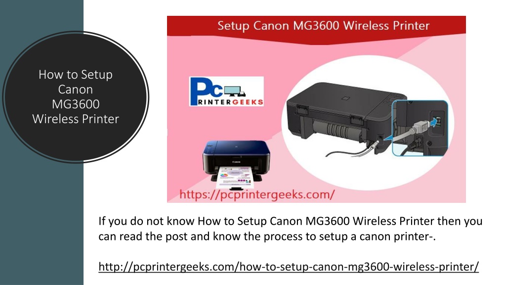 Ppt How To Setup Canon Mg3600 Wireless Printer Powerpoint Presentation Id11025800 0302