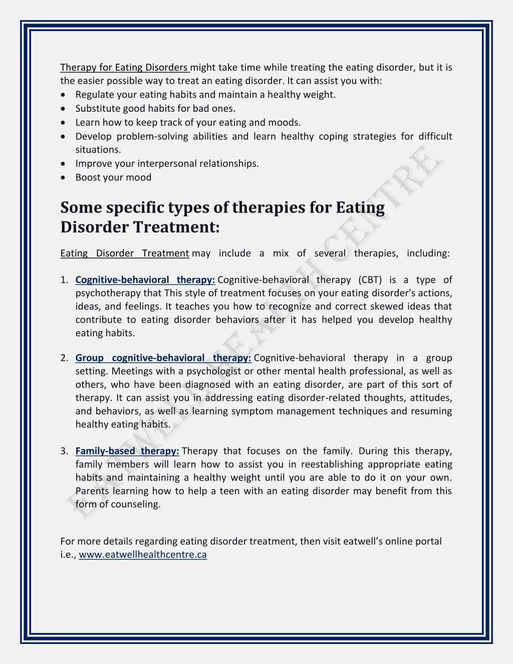 PPT - Things To Know About Therapy For Eating Disorder Treatment ...
