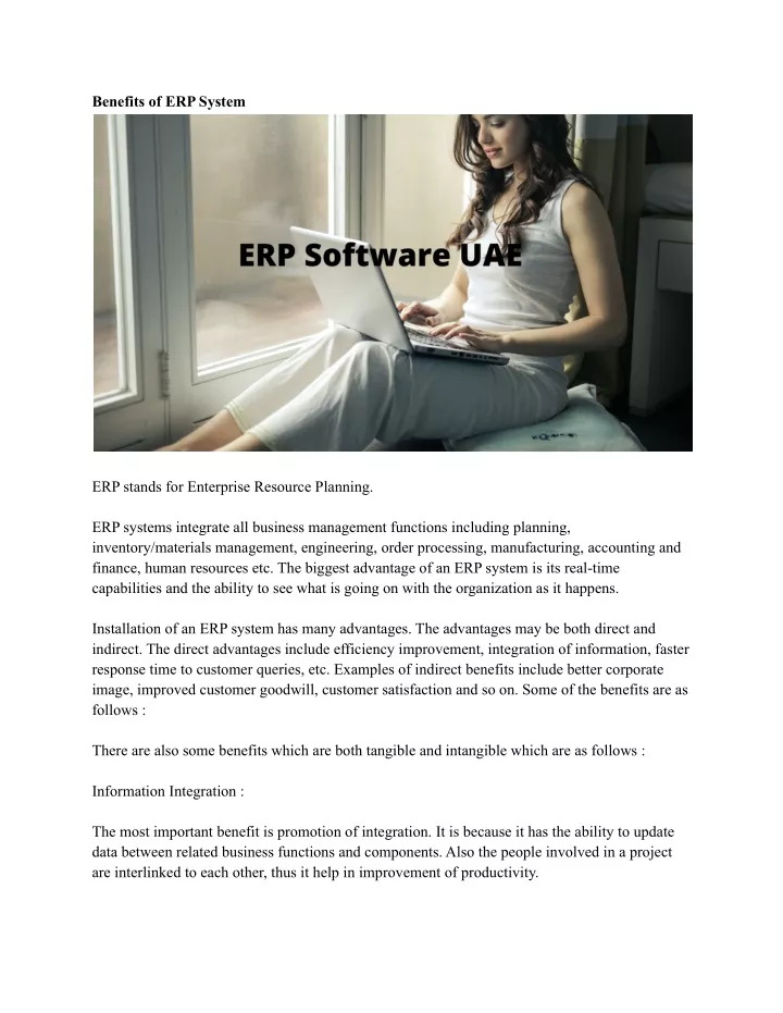 Ppt Erp Software Uae Powerpoint Presentation Free Download Id