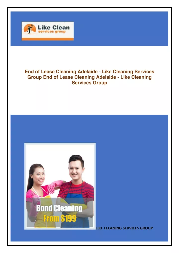 PPT End of Lease Cleaning Adelaide Like Cleaning Services Groupconverted PowerPoint
