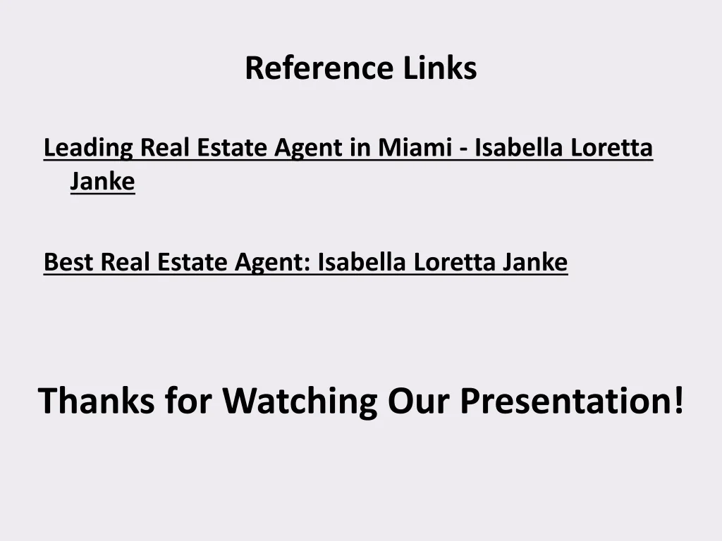 PPT Top Real Estate Agent in Miami Isabella Loretta Janke