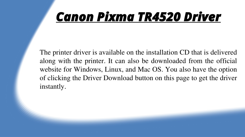 PPT How To Setup Canon Pixma TR4520 Printer? Easy Steps Here
