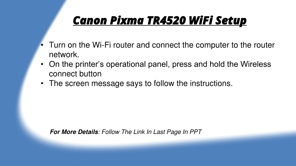 PPT How To Setup Canon Pixma TR4520 Printer? Easy Steps Here