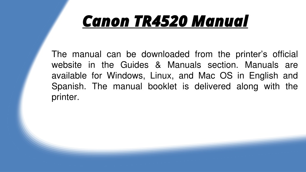 Ppt How To Setup Canon Pixma Tr4520 Printer Easy Steps Here