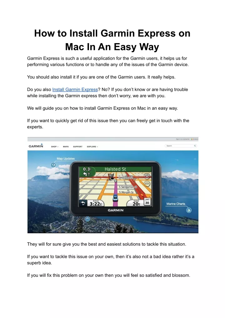 how to download garmin express on mac