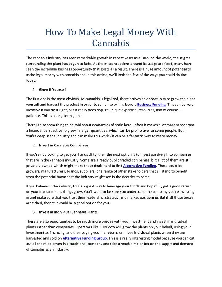 ppt-how-to-make-legal-money-with-cannabis-powerpoint-presentation