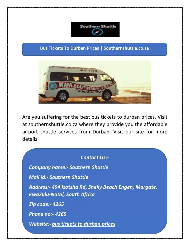 ppt-bus-tickets-to-durban-prices-southernshuttle-co-za-powerpoint