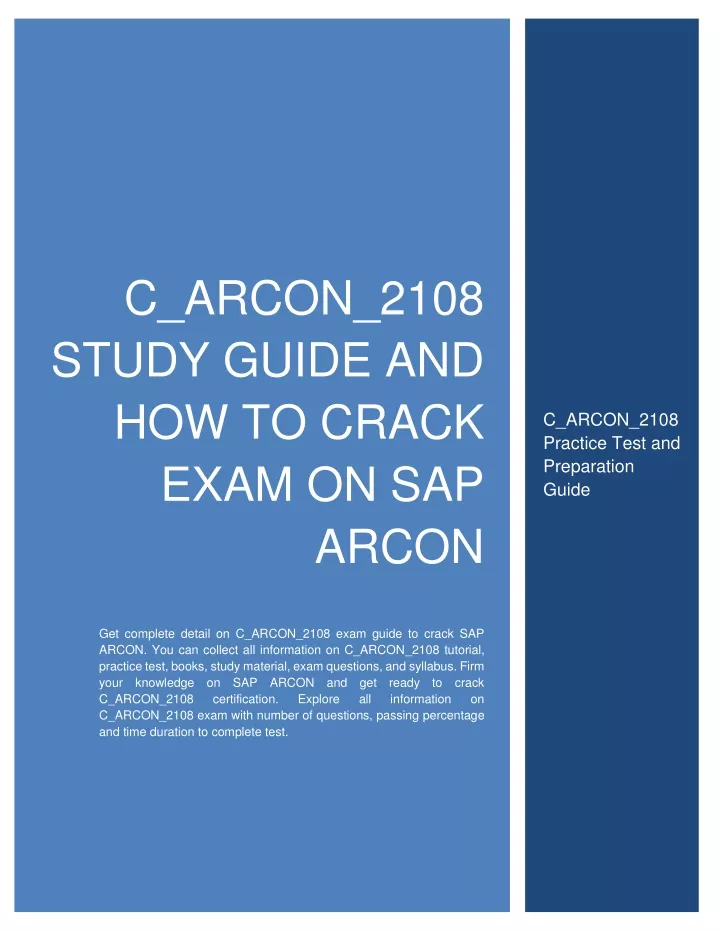 Valid C_ARCON_2302 Study Notes