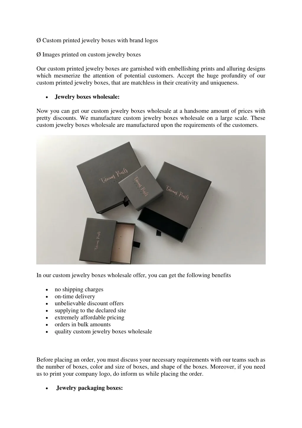 PPT - Why Entrepreneurs Suggest Custom Jewelry Boxes Business To The ...