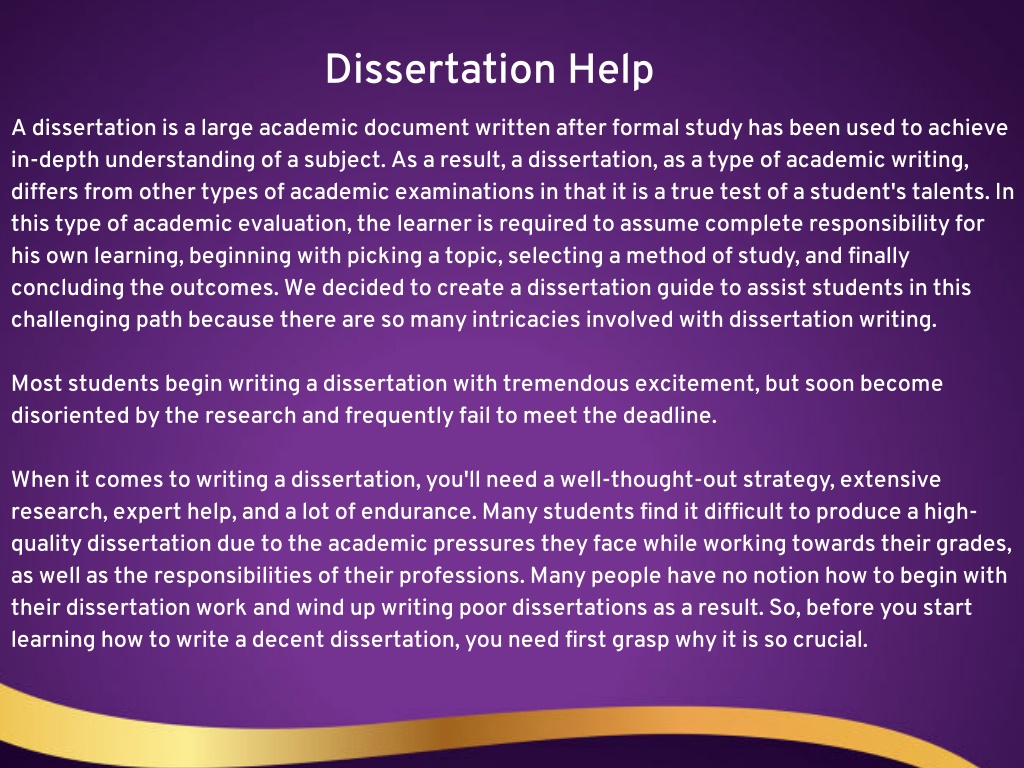 dissertation presentation help