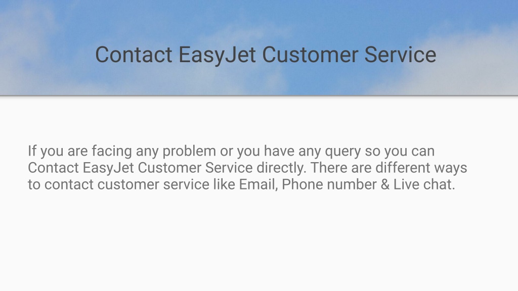 How Do I Contact Easyjet Customer Service By Email