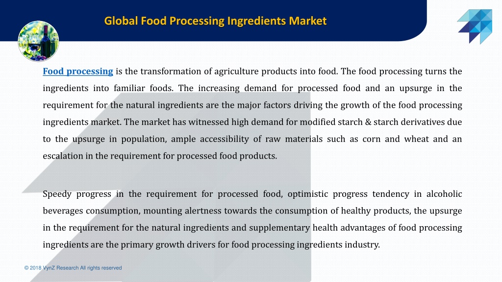 PPT - Global Food Processing Ingredients Market – Analysis And Forecast ...