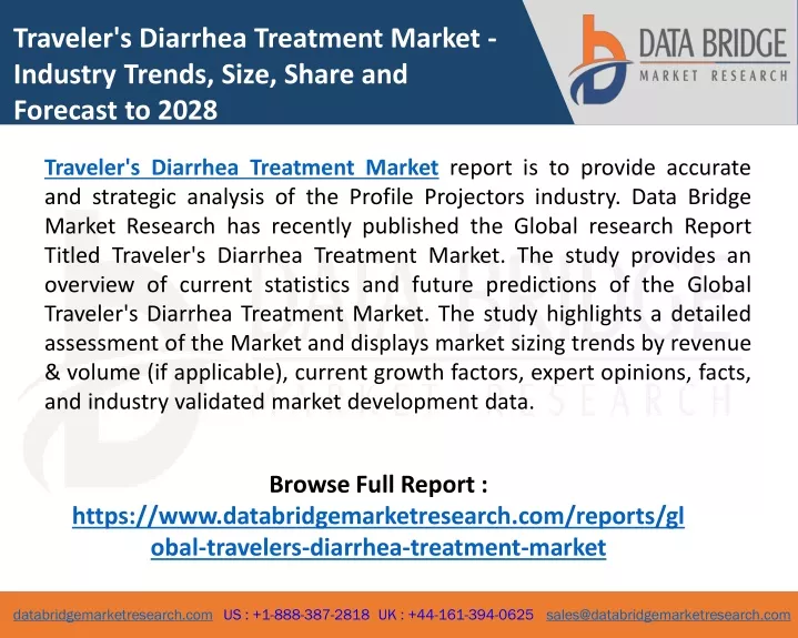 PPT Traveler's Diarrhea Treatment Market Growth By Key