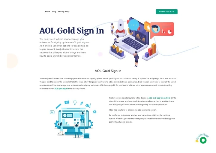 PPT AOL Gold Sign In PowerPoint Presentation, free download ID11037556
