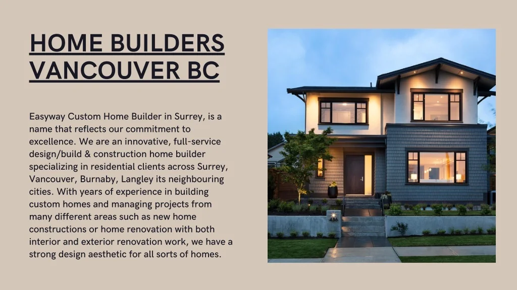 PPT Vancouver Home Builders Easyway Custom Homes Builder Surrey