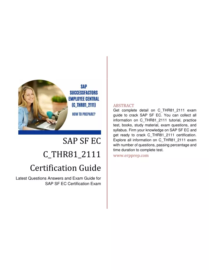 PPT - Latest Questions and Exam Tips for SAP SF EC (C_THR81_2111)  Certification Exam PowerPoint Presentation - ID:11038446