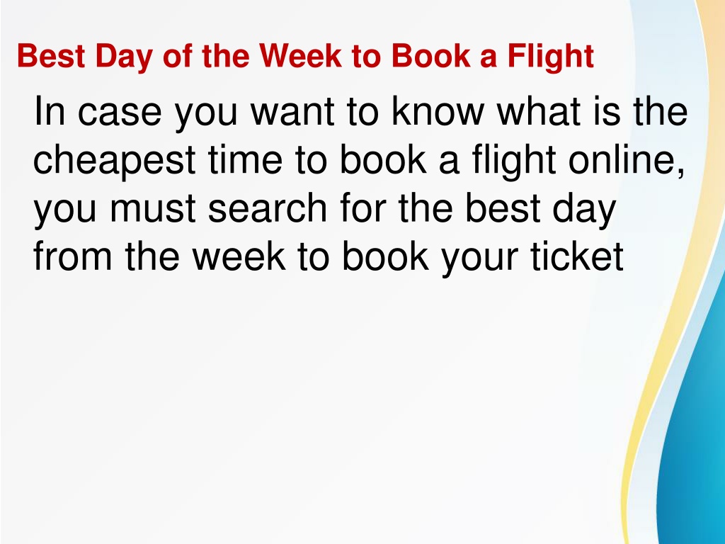 PPT How Far in Advance Should I Book a Flight PowerPoint