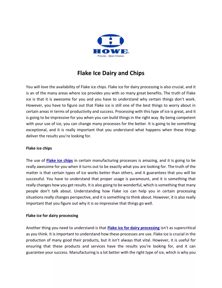 flake ice dairy and chips n.