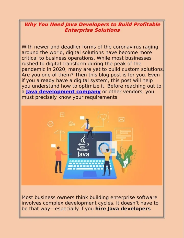 PPT - Why You Need Java Developers to Build Profitable Enterprise ...