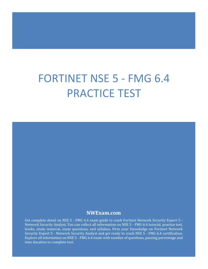 NSE5_FMG-7.2 Prüfungen
