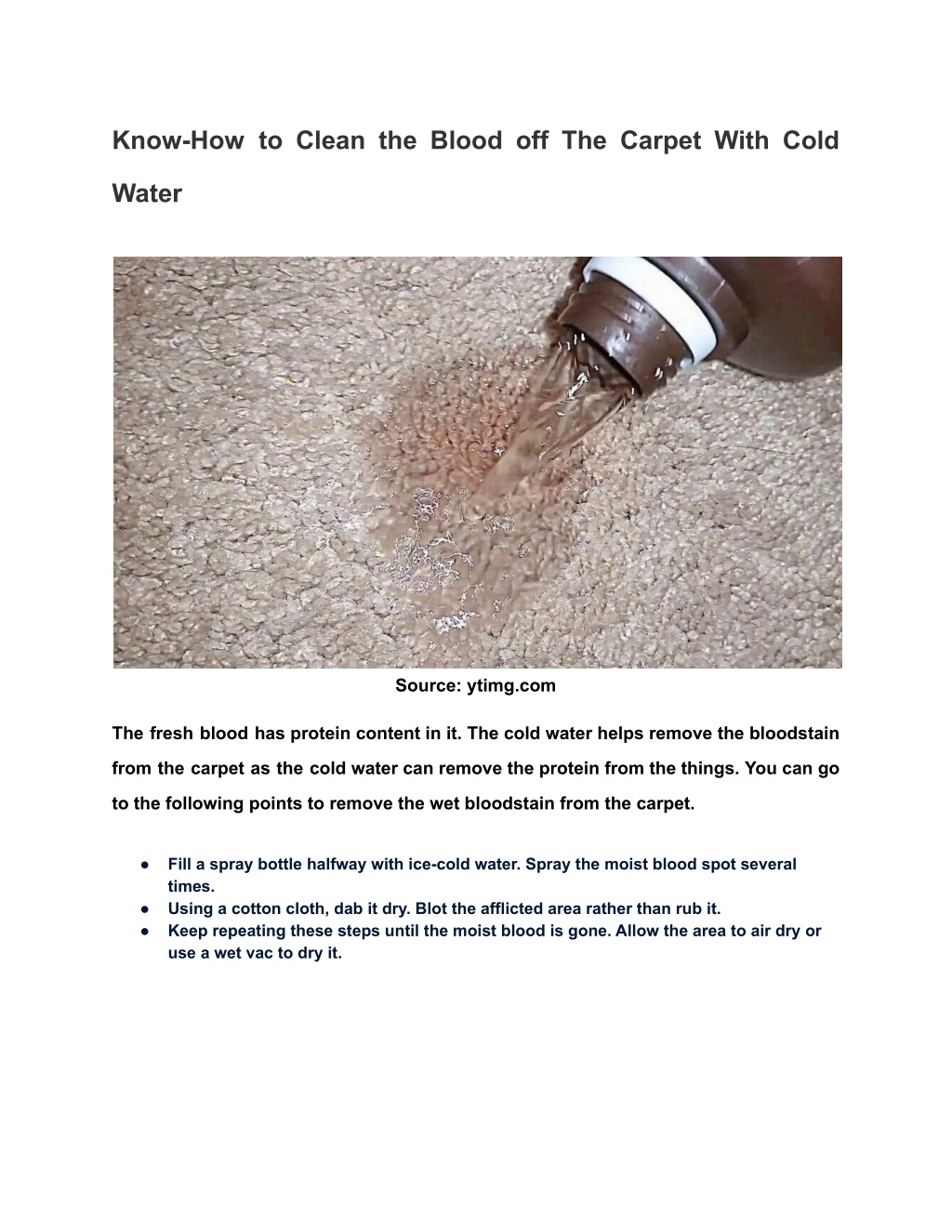 PPT How to Get Blood Out of Carpet from an Expert’s Perspective