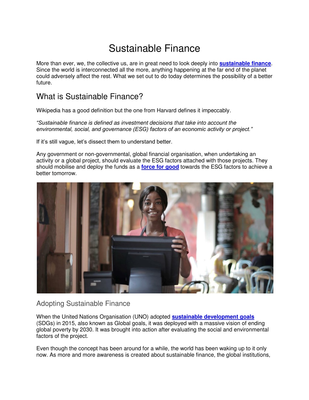 dissertation sustainable finance