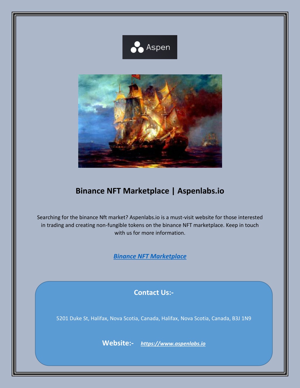 PPT - Binance NFT Marketplace | Aspenlabs.io PowerPoint ...