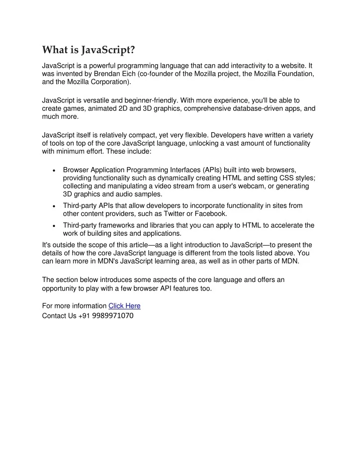 PPT - What is JavaScript PowerPoint Presentation, free download - ID ...