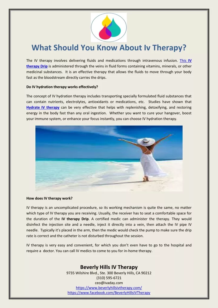 Ppt What Should You Know About Iv Therapy Powerpoint Presentation